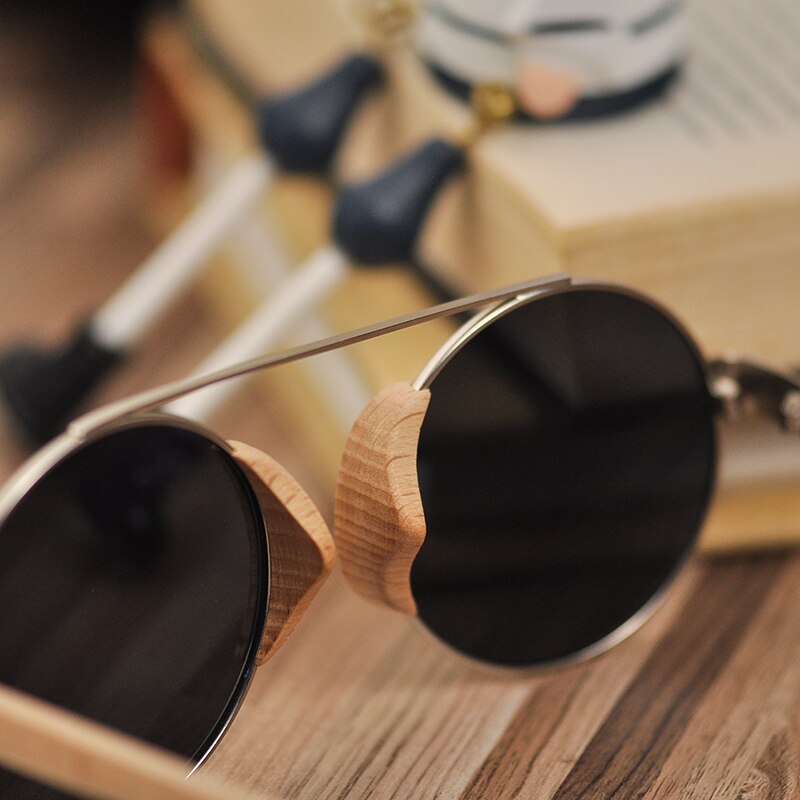 BOBO BIRD Wood Sunglasses Women oculos de sol feminino Luxury Brand Sun Glasses Men lunette de soleil femme in Wooden Box