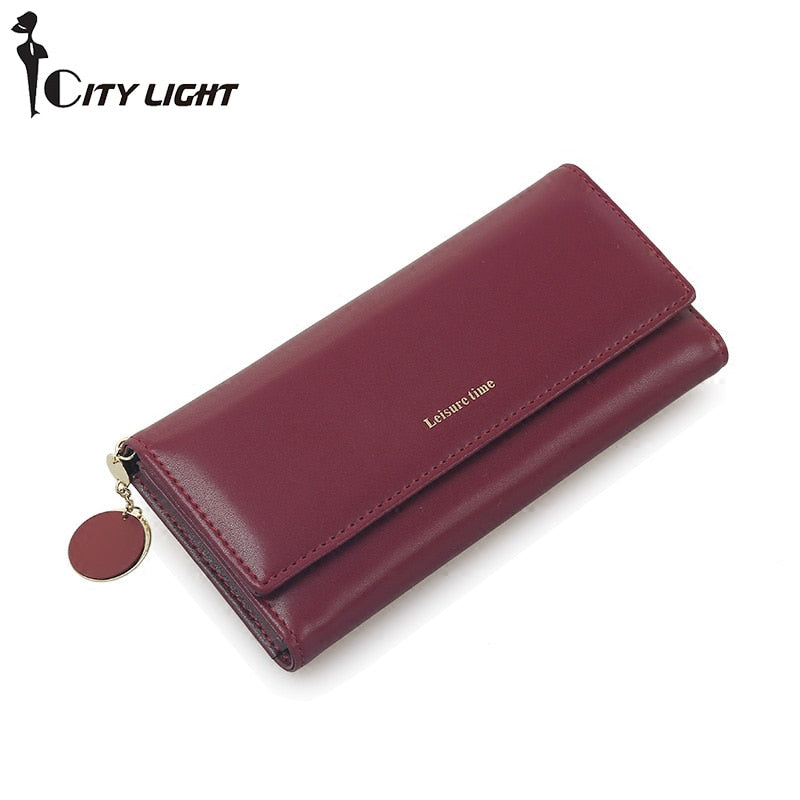 New Fashion Women Wallets Long Style Multi-functional wallet Purse Fresh PU leather Female Clutch Card Holder