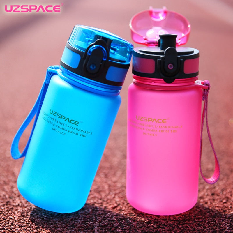 UZSPACE 350ML Kids Water bottle Tritan BPA Free Children Water Bottle Leakproof Eco-friendly No Smell Plastic Drinkware