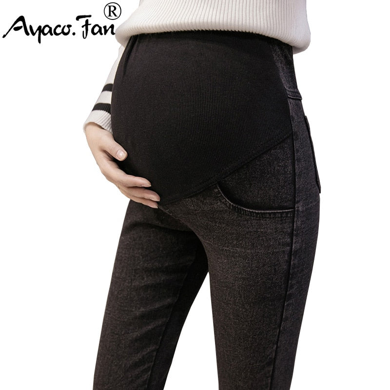 M-3XL Maternity Jeans for Pregnant Women Pregnant Pants Elastic Pregnancy Clothes Spring 2019 New Slim Maternity Pant Plus Size