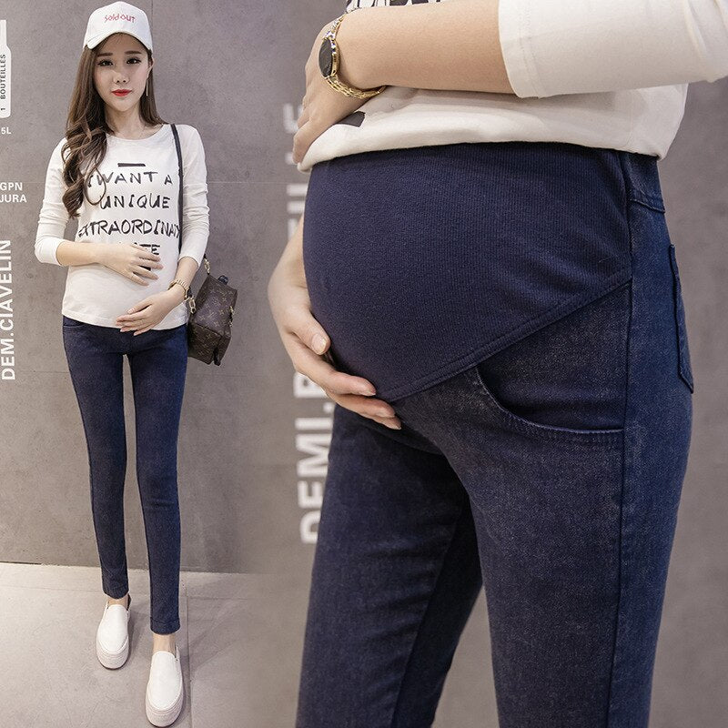 M-3XL Maternity Jeans for Pregnant Women Pregnant Pants Elastic Pregnancy Clothes Spring 2019 New Slim Maternity Pant Plus Size