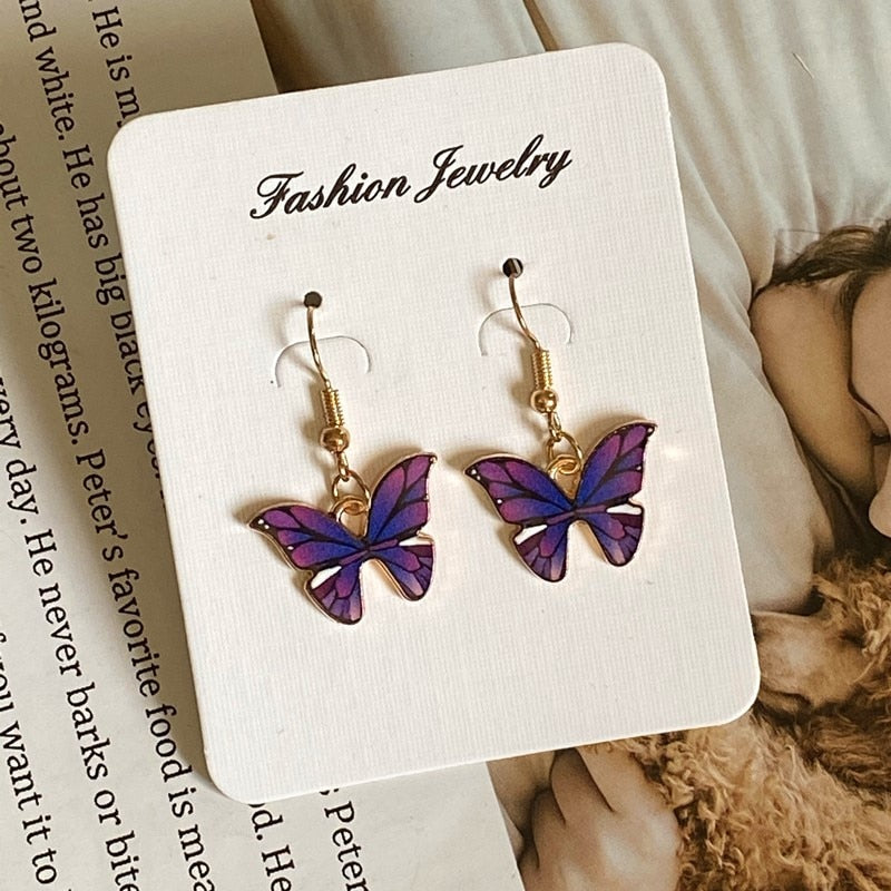 Fashion Women Necklace Korea Style New Butterfly Pendant Necklace Gift For Girl  Cute Lovely Neck Jewelry Wholesale Dropshipping