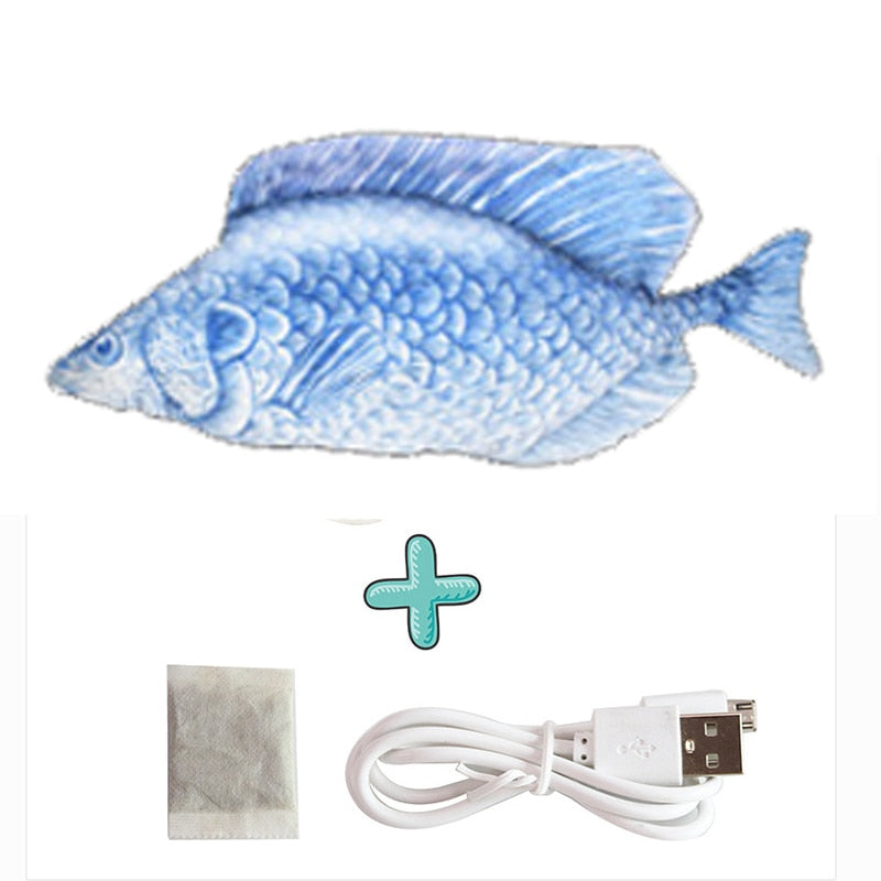 Cat USB Charger Toy Fish Interactive Electric floppy Fish Cat toy Realistic Pet Cats Chew Bite Toys Pet Supplies Cats dog toy