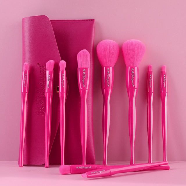 XINYAN Makeup Brushes Set with Bucket Pink Blush Eyeshadow Concealer Cosmetics Makeup Powder Foundation Beauty кисти для макияжа