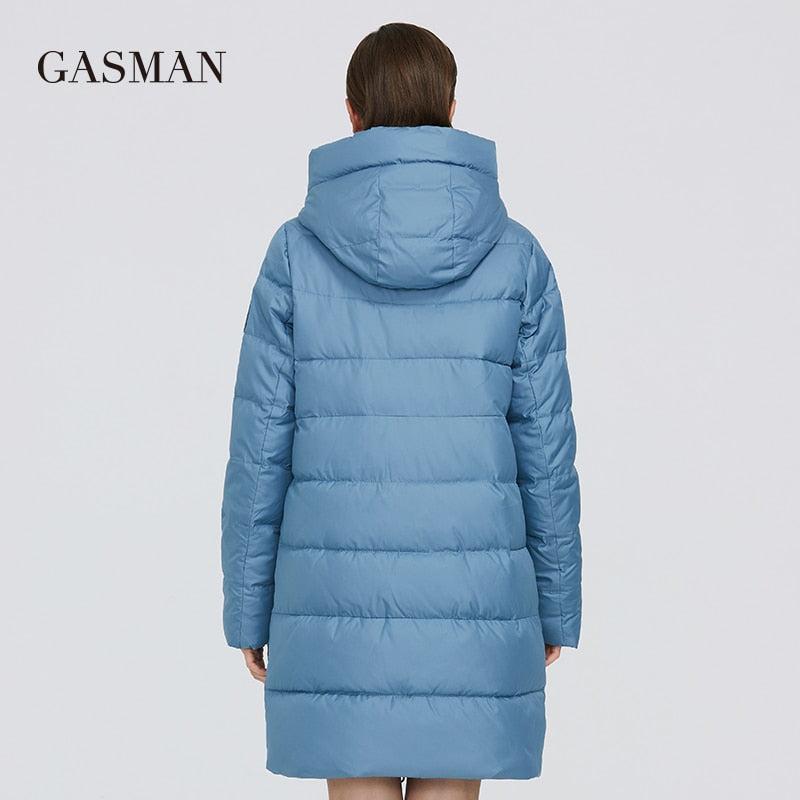 GASMAN 2022  Long Puffer Winter Down Jacket Women Thick Coat Women Hooded Parka Warm Female Brand Cotton Clothes Winter  M-180