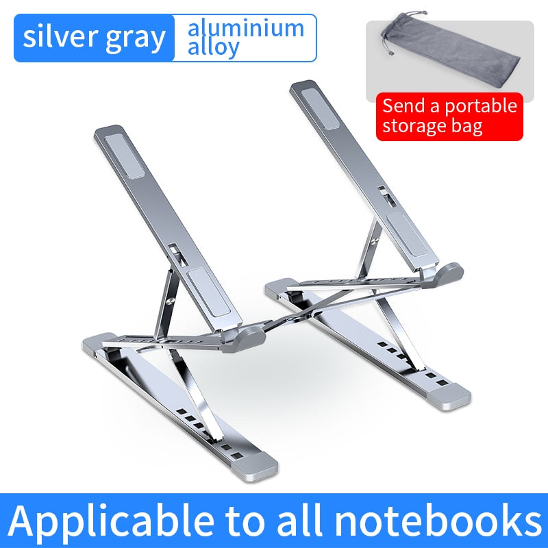 MC N8 Adjustable Portable Laptop Stand Aluminum for Macbook Tablet Notebook Stand Table Cooling Pad Foldable Laptop Holder