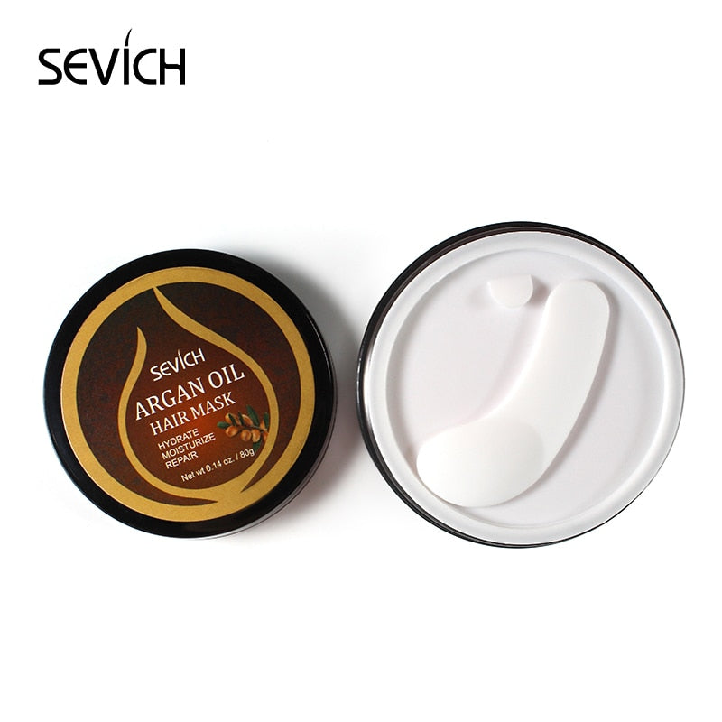 Sevich Argan Oil Moisturize Hair Treatment Mask Repair Damage Hair Root 80g Keratin Hair &amp; Scalp Treatment Deep Hair Care Mask