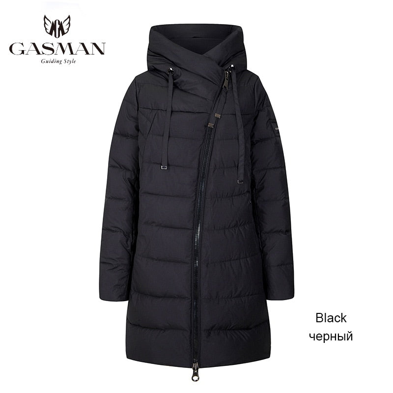 GASMAN 2022  Long Puffer Winter Down Jacket Women Thick Coat Women Hooded Parka Warm Female Brand Cotton Clothes Winter  M-180