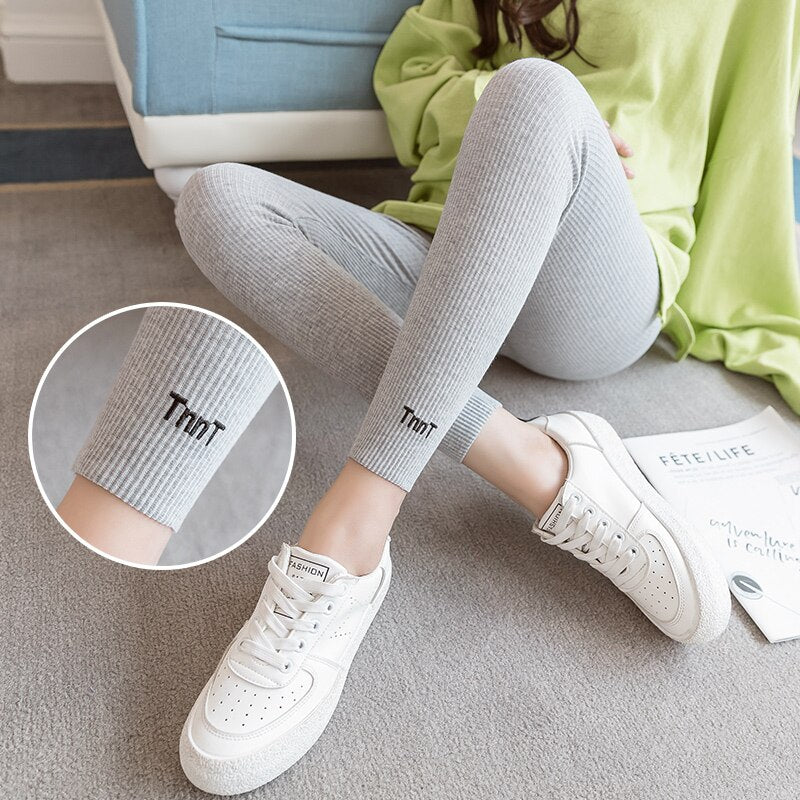 Pregnant Woman Adjustable Big Size Leggings New Maternity Pants Leggings Pregnancy Thin Soft Cotton Pants High Waist Clothes