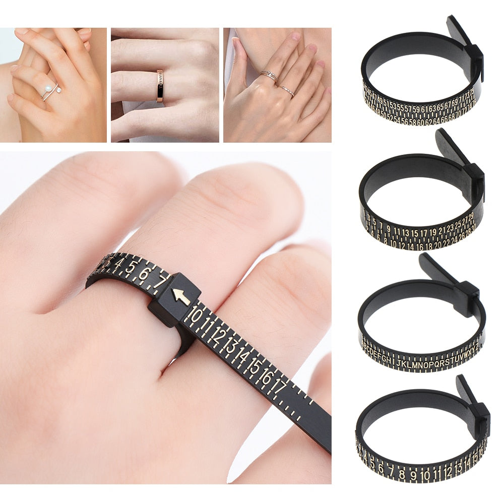 Ring sizer UK/US Official British/American Finger Measure Gauge Men and Womens Sizes A-Z Jewelry Accessory Tools