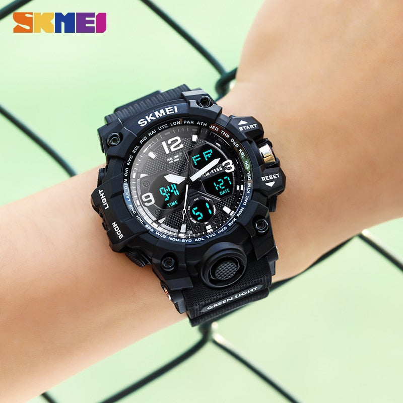 SKMEI Mens Watches Fashion Sports Military Quartz Digital Waterproof Swim Stopwatch Wristwatches Clock Man Relogio Masculino