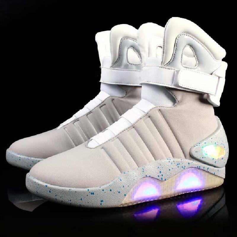 7ipupas New Boots for Men,Women,USB Rechargeable Glowing Shoes Man Winter Boots Party Shoes Cool Soldier Boots Back to Future