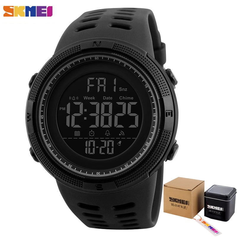 SKMEI Fashion Outdoor Sport Watch Men Multifunction Watches Alarm Clock Chrono 5Bar Waterproof Digital Watch reloj hombre 1251