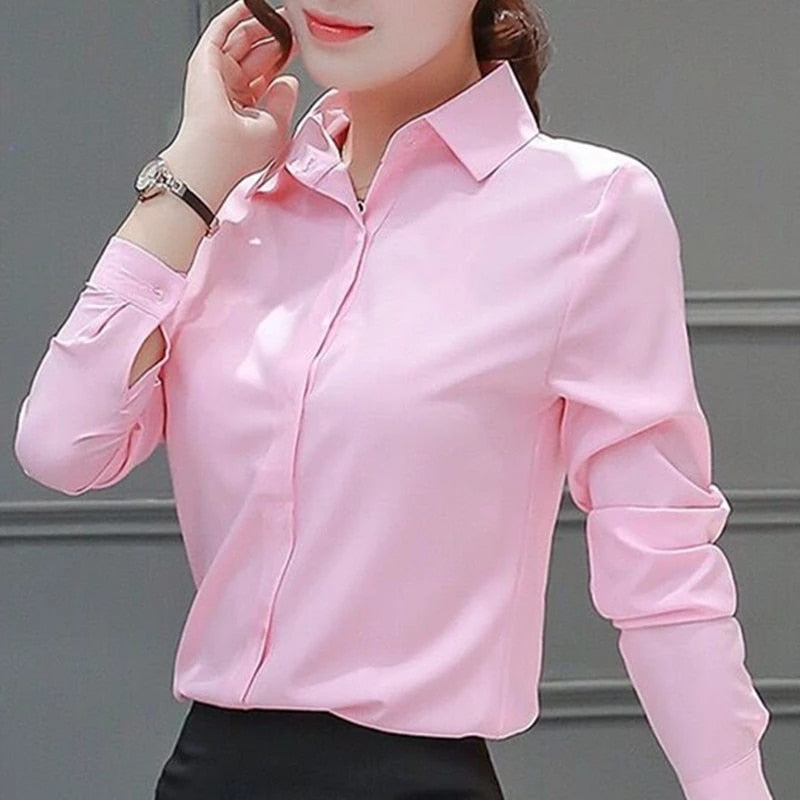 Women Cotton Shirts Women White Shirt Long Sleeve Blouse Female Tops OL Basic Shirt Blouses 2022 Fashion Elegant Woman Clothing