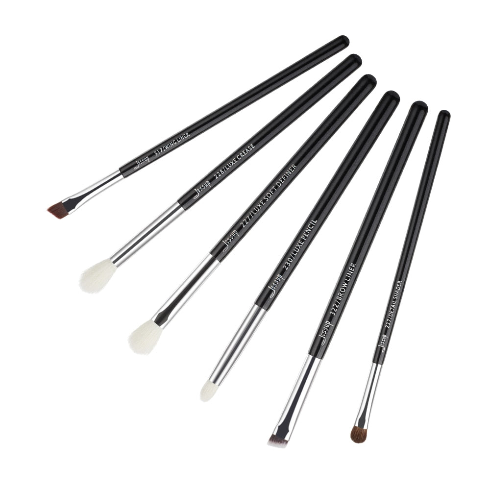 Jessup Makeup Brushes Set Synthetic-Natural Hair Foundation Powder Blush Eyeshadow Blender Liner Beauty Cosmetic Kit 6-25pcs