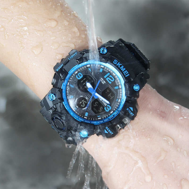 SKMEI Mens Watches Fashion Sports Military Quartz Digital Waterproof Swim Stopwatch Wristwatches Clock Man Relogio Masculino