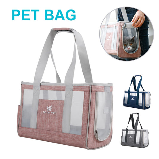 Breathable Pet Dog Cat Single Shoulder Bags Light Portable Four Sides AIRY Dog Handbag Durable Travel Puppy Bag Pet Supplies