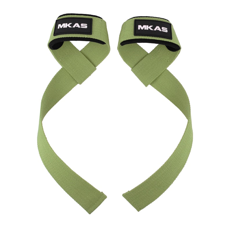 MKAS Weight lifting Wrist Straps Fitness Bodybuilding Training Gym lifting straps with Non Slip Flex Gel Grip