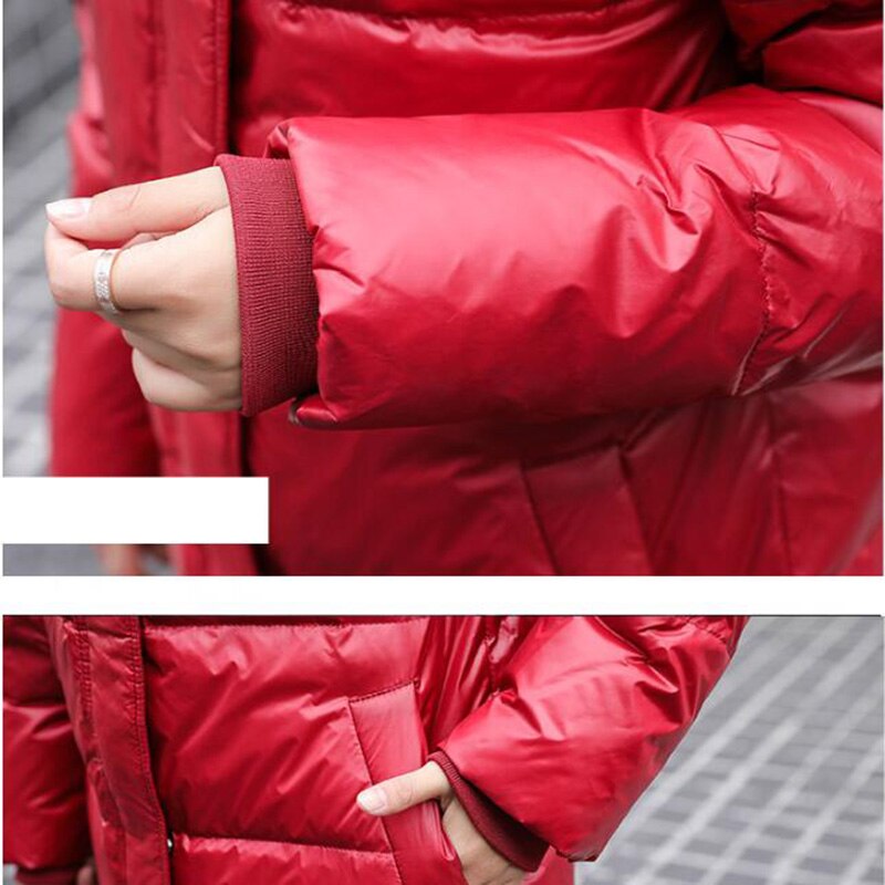 2022 Hot Coat Jacket Winter Women Hooded Parkas Hight Quality Female Winter White Duck Down Female Thick Warm Down Coat