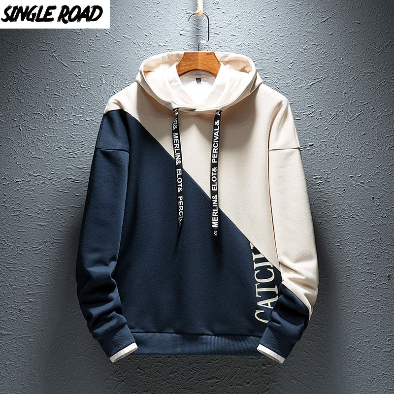 Single Road Mens Hoodies Men 2022 Spring Hip Hop Japanese Streetwear Harajuku Sweatshirts Khaki Hoodie Men Sweatshirt Male