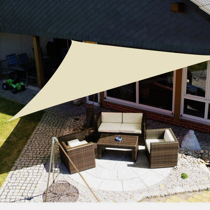 Outdoor Waterproof Sunshade Sun Shade Sail Camping Beach Tent Pool Patio Canopy Triangle Shade Sail Sun Shelter Garden Awing