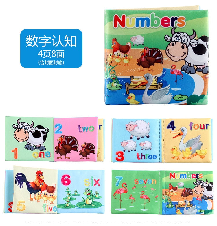 Hand Puppet Fabric Books Newborn Baby Educational Cloth Book Kids Early Learning Develop Cognize Reading Puzzle Book Toys игрушк