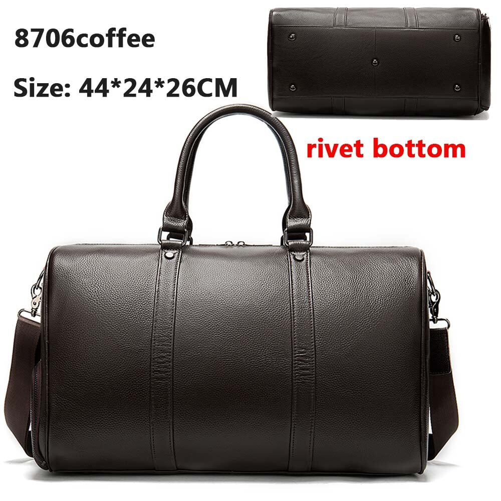 WESTAL100% Genuine Leather Men Travel Bag Real Leather Carry-on Hand Luggage Bags Travel Shoulder Bag Big Totes Bags Male