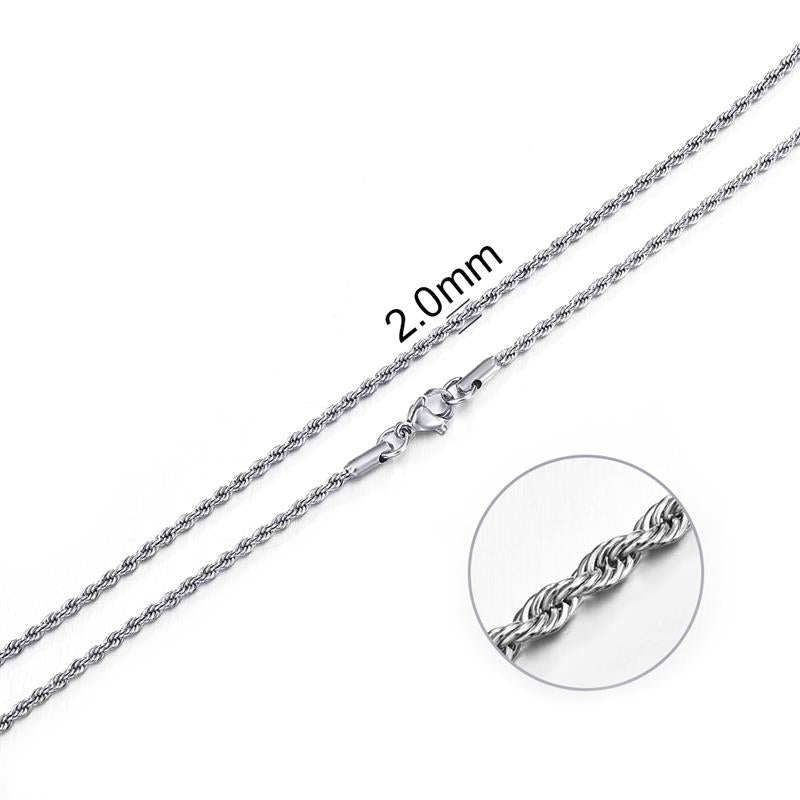 Stainless Steel Chain Necklace for Men Women Curb Cuban Link Chain Gold Color Silver Color Punk Choker Fashion Male Jewelry Gift