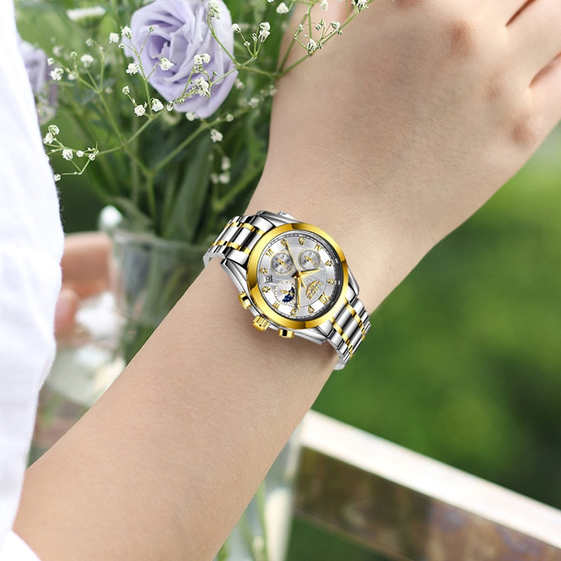 LIGE 2021 New Gold Watch Women Watches Ladies Creative Steel Women&#39;s Bracelet Watches Female Waterproof Clock Relogio Feminino