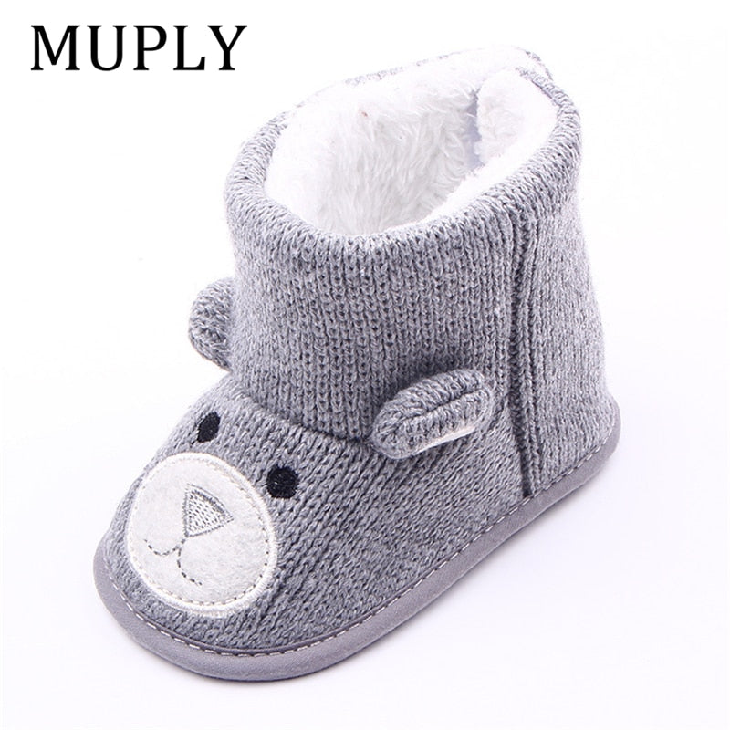 Baby Winter Boots Infant Toddler Newborn Cute Cartoon Bear Shoes Girls Boys First Walkers Super Keep Warm Snowfield Booties Boot