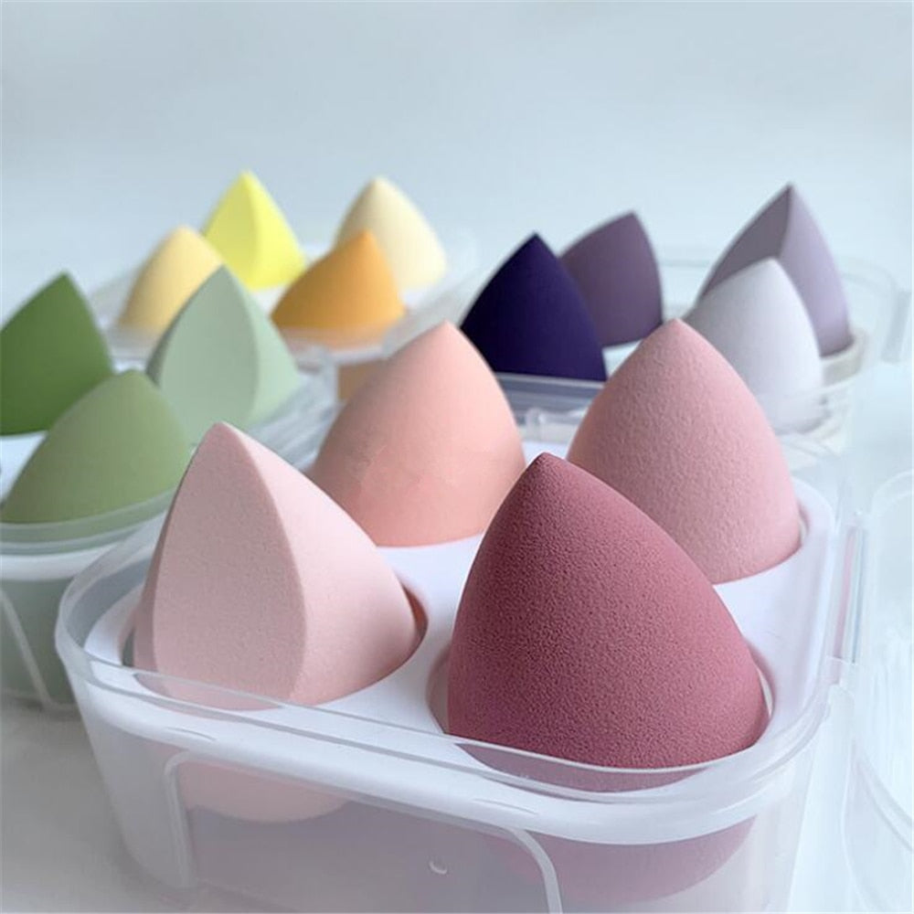 4pcs Makeup Sponge Cosmetic Puff Makeup Blender Foundation Powder Wet and Dry Beauty Sponge Women Make Up Accessories Tools