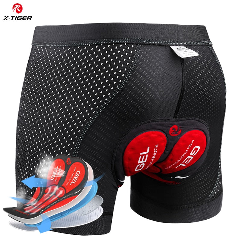 X-TIGER Men&#39;s Cycling Shorts Breathable Mesh Cycling Underwear Gel Pad Shockproof MTB Bike Shorts dropshipping Bicycle Underwear