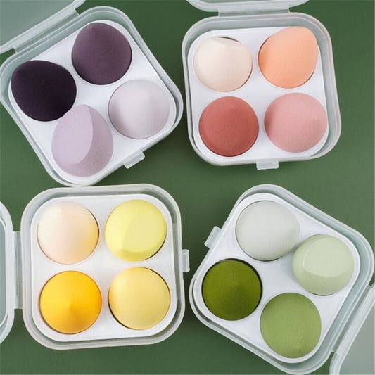 4pcs Makeup Sponge Cosmetic Puff Makeup Blender Foundation Powder Wet and Dry Beauty Sponge Women Make Up Accessories Tools