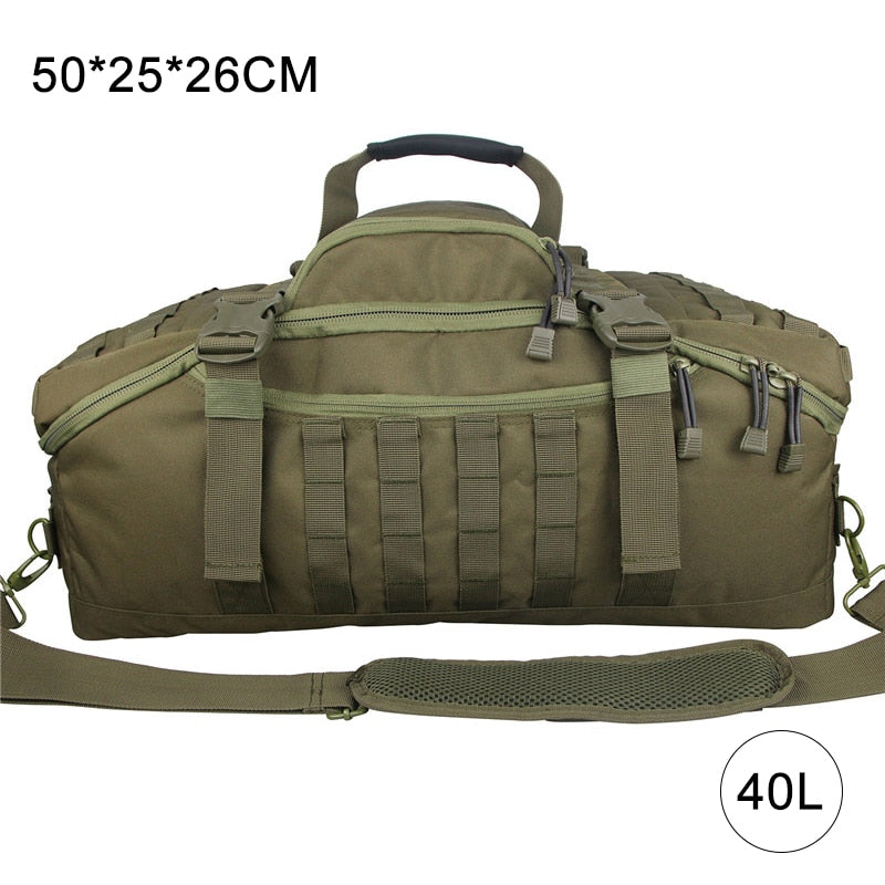 40L 60L 80L Waterproof Travel Bags Large Capacity Luggage Bags Men Duffel Bag Travel Tote Weekend Bag Military Duffel Bag