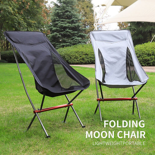 Portable Folding Camping Chair Outdoor Moon Chair Collapsible Foot Stool For Hiking Picnic Fishing Chairs Seat Tools