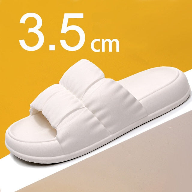 Women&#39;s Soft Sole Cloud Slippers Summer Beach Thick Platform Slipper Sandals Women Korean Eva Slippers for Home Flip Flops Woman