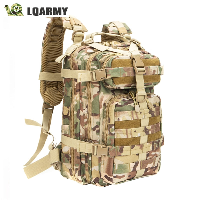 Men Army Military Tactical Backpack 1000D Polyester 30L 3P Softback Outdoor Waterproof Rucksack Hiking Camping Hunting Bags