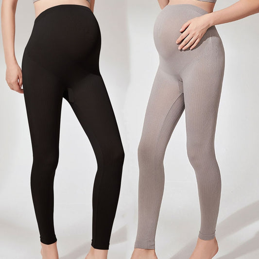 Elastic High Waist Maternity Leggings Skinny For Pregnant Women Belly Support Postpartum Leggins Body Shaper Fitness Trousers