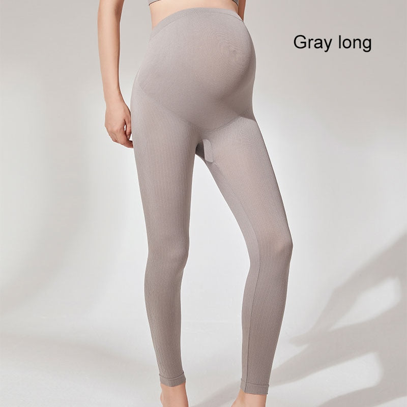 Elastic High Waist Maternity Leggings Skinny For Pregnant Women Belly Support Postpartum Leggins Body Shaper Fitness Trousers