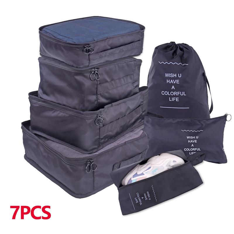 8/6/1 pieces Set Travel Organizer Storage Bags Suitcase Packing Set Storage Cases Portable Luggage Organizer Clothe Shoe Pouch