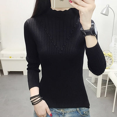 Turtleneck Sweater Women Pull Femme Nouveaute 2022 New Knitted Female Sweater Fall Pullover Winter Clothes Womens Jumpers Mujer