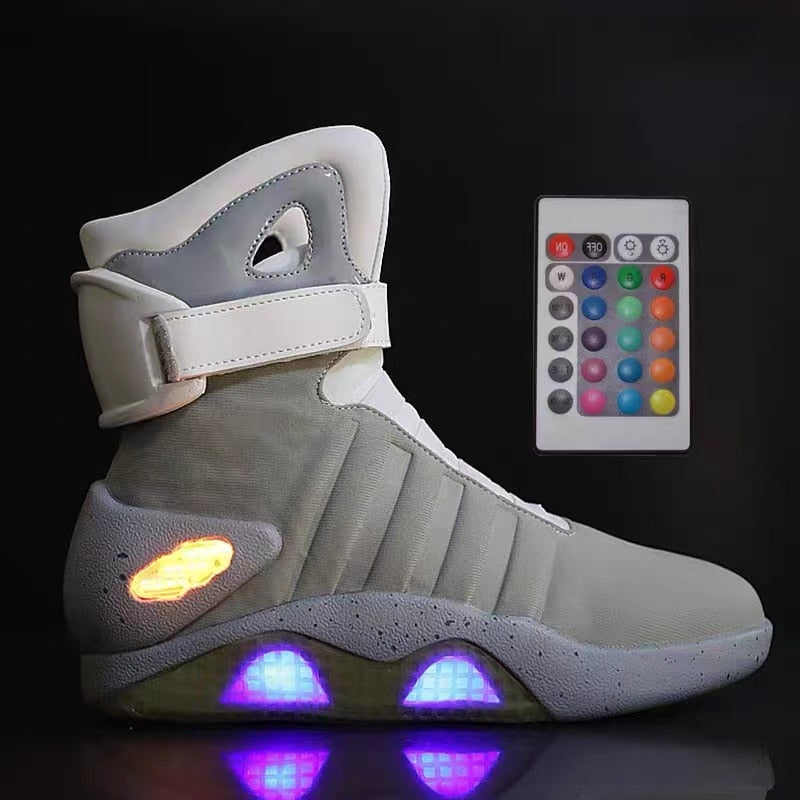 UncleJerry New Led Boots for Men,Women,USB Rechargeable Glowing Shoes Man Winter Boots Party Shoes Cool Soldier Boots