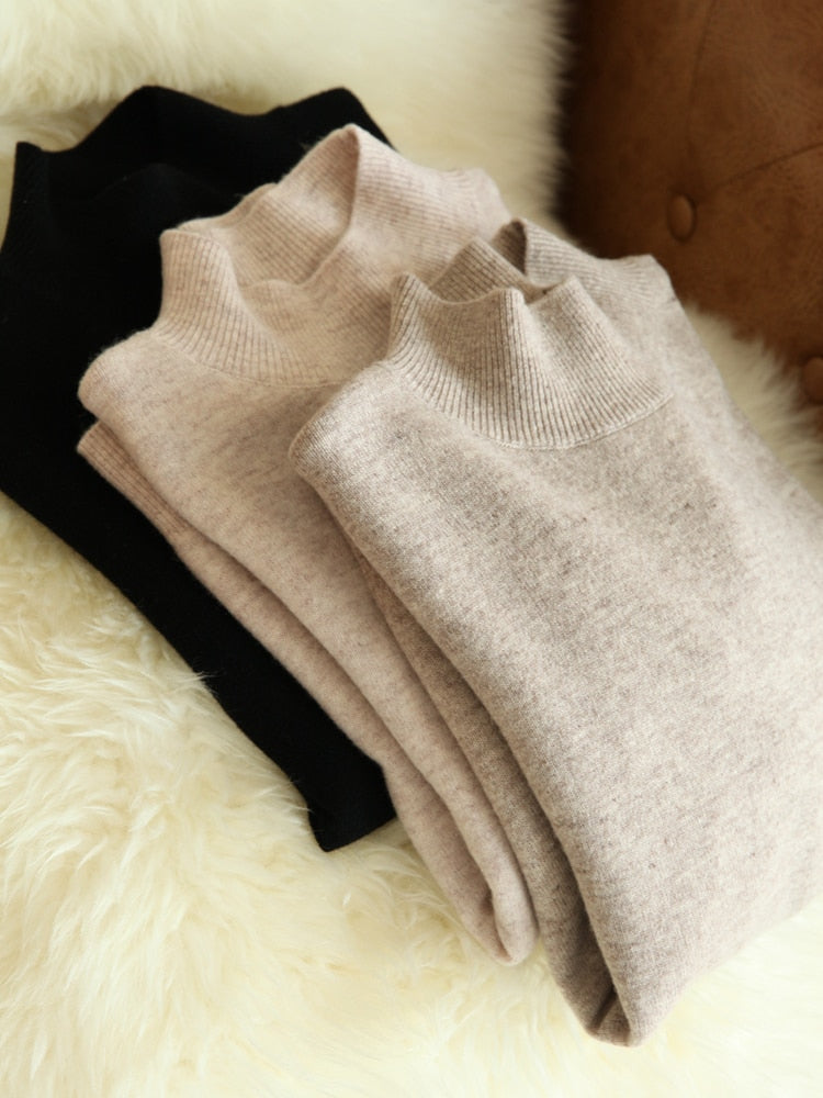 autumn winter chic bottom sweaters women fashion turtleneck pullover slim long sleeve 2022 knitted Jumper Soft Warm Pull Femme