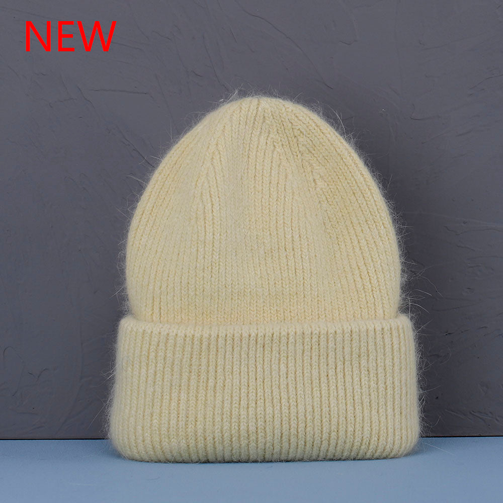 Hot Selling Winter Hat Real Rabbit Fur Winter Hats For Women Fashion Warm Beanie Hats Women Solid Adult Cover Head Cap