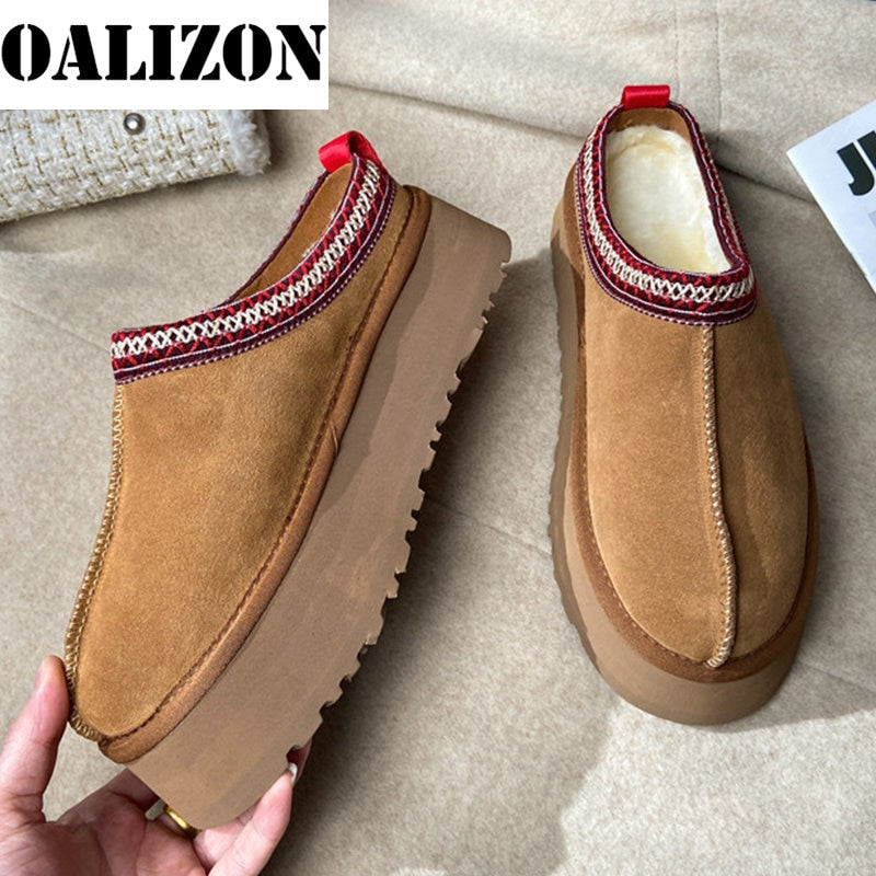 Chelsea Ankle Snow Boots Women Winter 2022 New Brand Fur Short Plush Warm Flats Slippers Platform Shoes Flip Flops Suede Boots