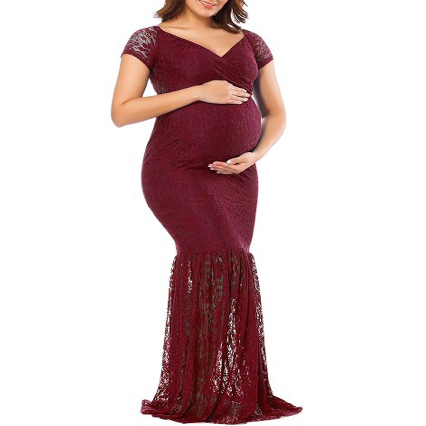 Pregnancy Dress For Pregnant Women Maternity Photography Pregnancy Dress Lace Dresses For Photo Shoot Sexy Clothes Short  Sleeve