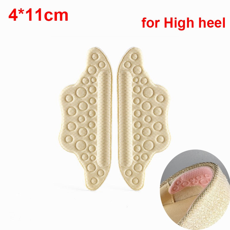 2pcs Shoe Heel Insoles Foot Heel Pad Sports Shoes Adjustable Antiwear Feet Inserts Insoles Heel Protector Sticker Insole Brioche