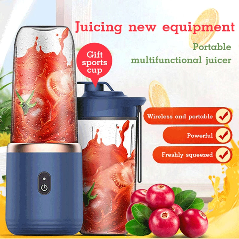 Double Cup Multifunction Usb Fruit Mixers Juicers Portable Electric Juicer Blender Fruit Juicer Cup Food Milkshake Juice Maker