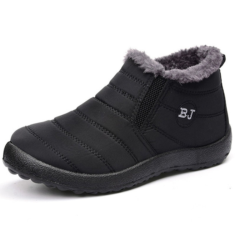 Women Boots Slip On Winter Shoes For Women Waterproof Ankle Boots Winter Boots Female Snow Botines 2022 Black Botas Femininas