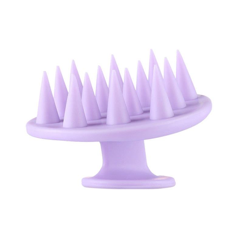 Silicone shampoo brush scalp cleaning massage shampoo comb meridians massage silicone shampoo brush